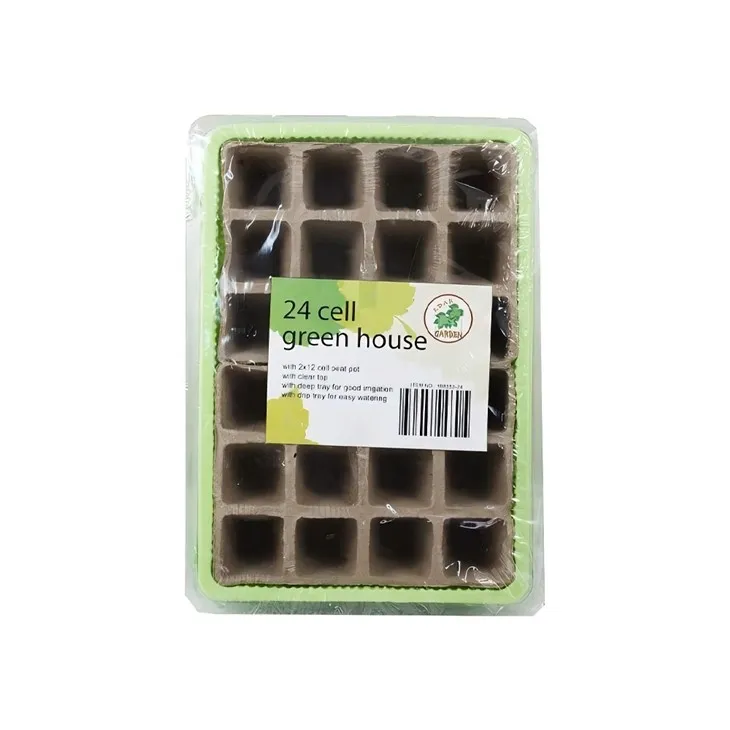 Casă verde cu ghiveci de hârtie celulară cu 24